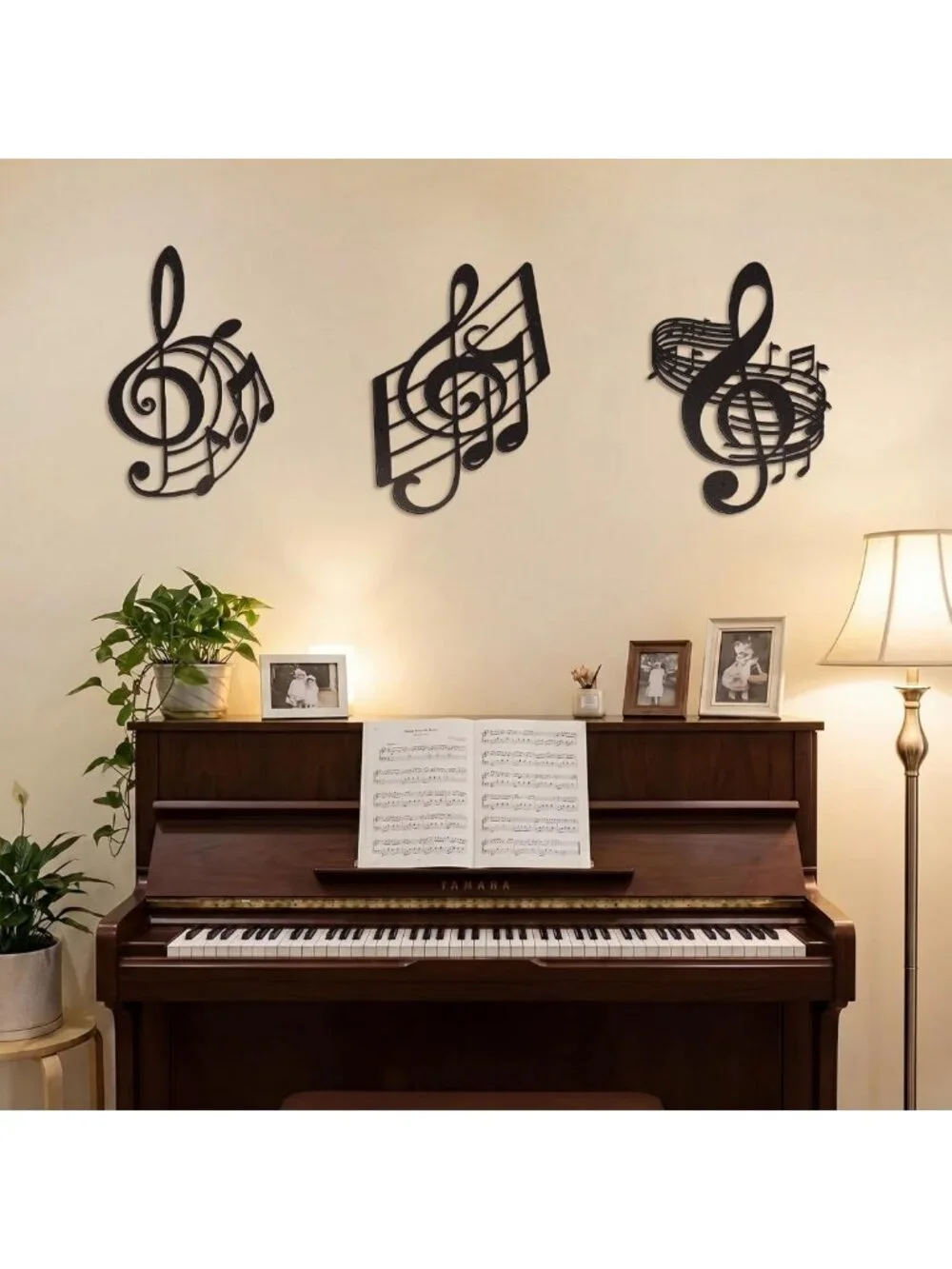 3 Pcs Metal Musical Note Wall Art Decor - Perfect Gift for Music Lovers & Home